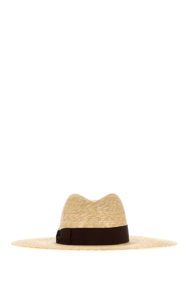 Borsalino Hemp 100% Straw sun hat in beige