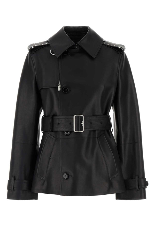 Burberry Exterior: 100% Calf coat in black