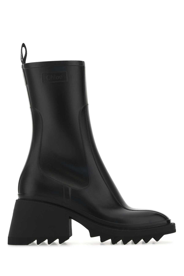 Chloé Exterior: 100% Rubber boot in black