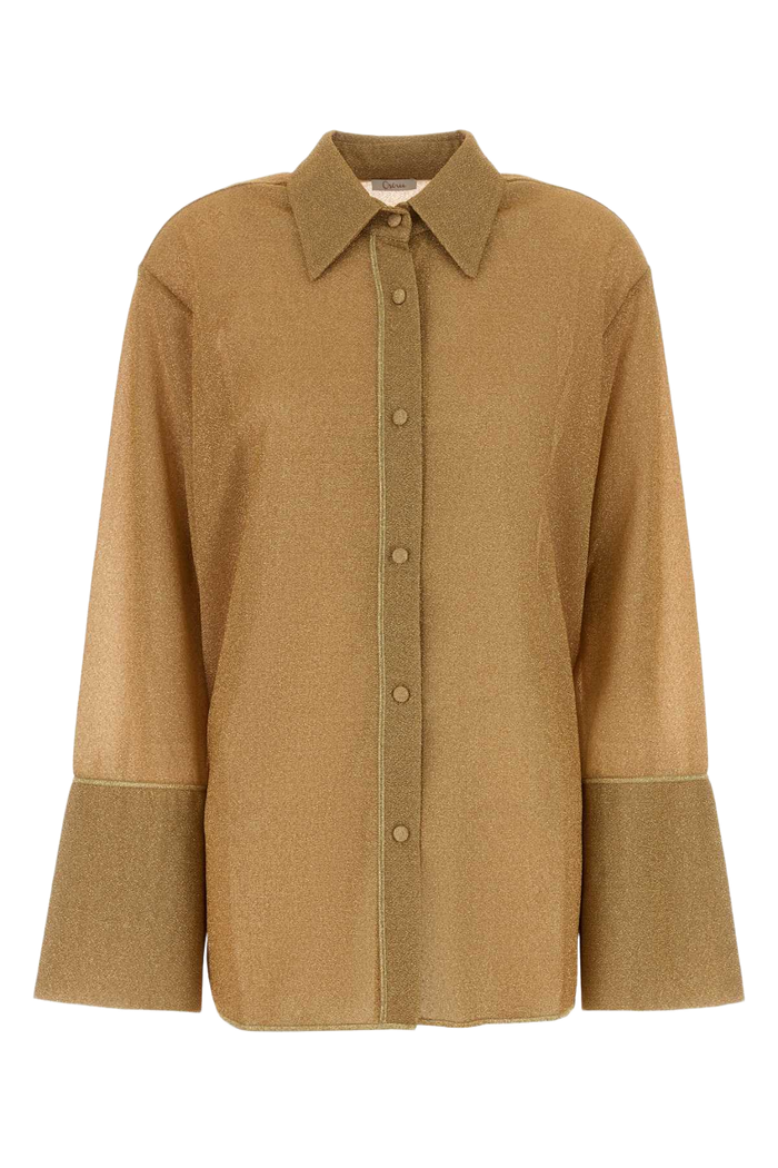Gold Nylon Shirt Exterior: Metal Fiber Costumi Da Bagno
