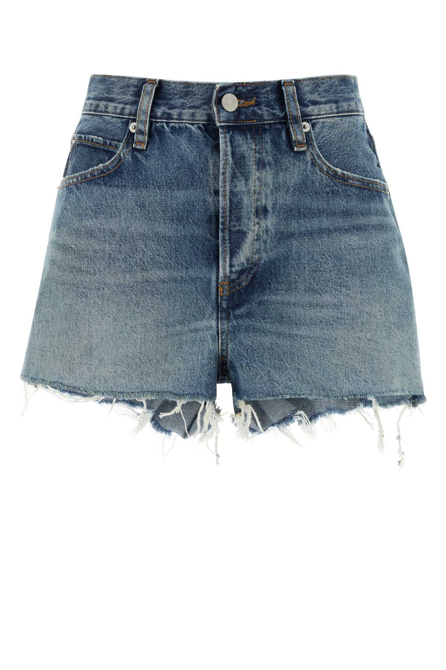 Frame 100% Cotton denim shorts in blue