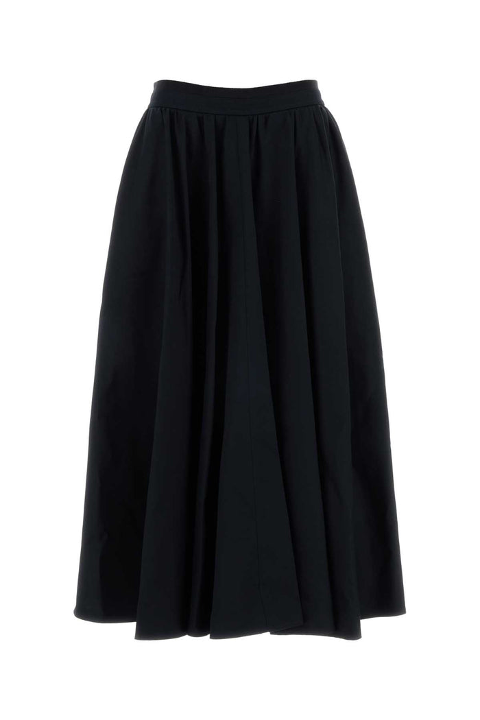 Midnight Blue Cotton Skirt Nightblue Exterior: Gonne