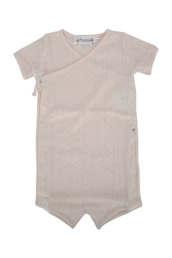 Bonpoint 100% Organic Cotton bodysuit in pink