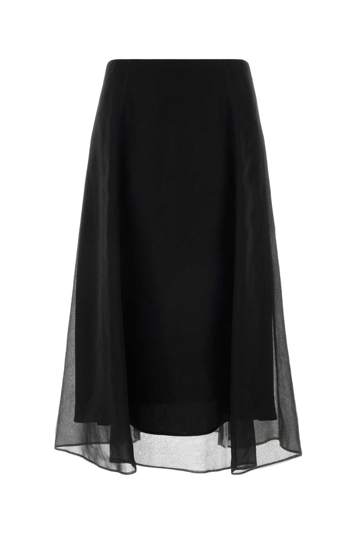 Black Silk Skirt C101 Gonne