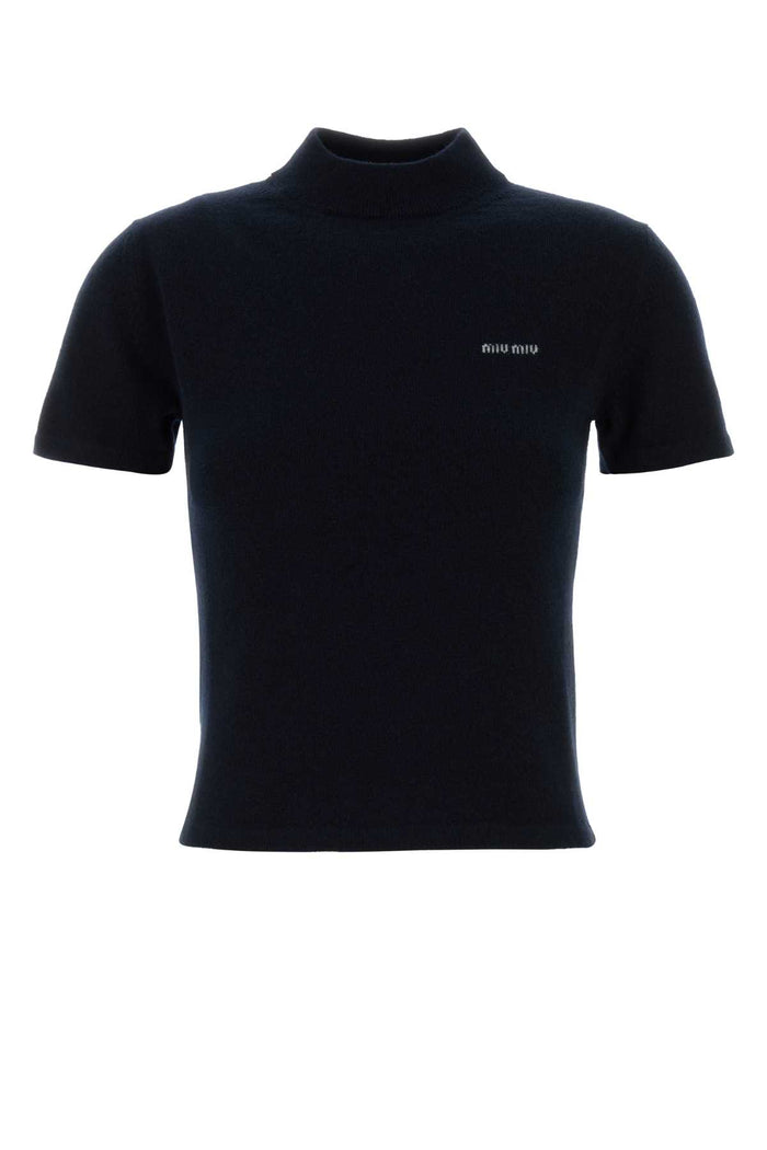 Midnight Blue Cashmere Sweater Bleu Maglieria