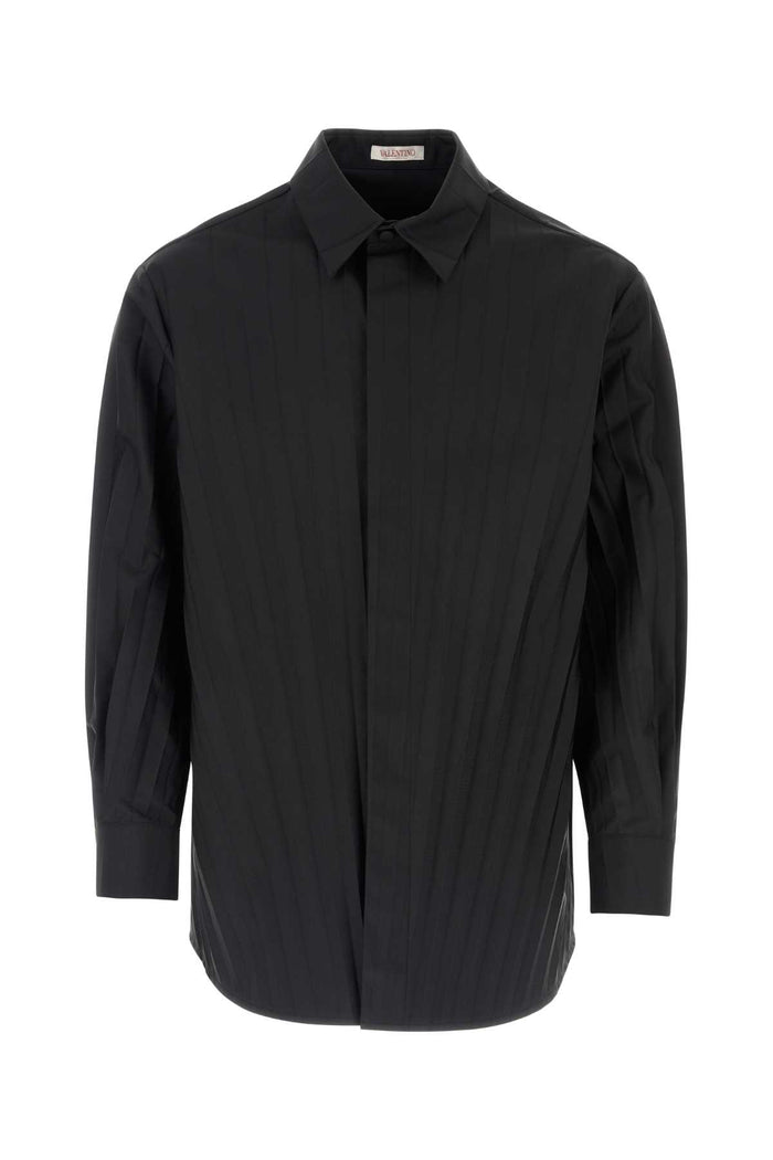 Black Tech Nylon Oversize Shirt Exterior: Camicie