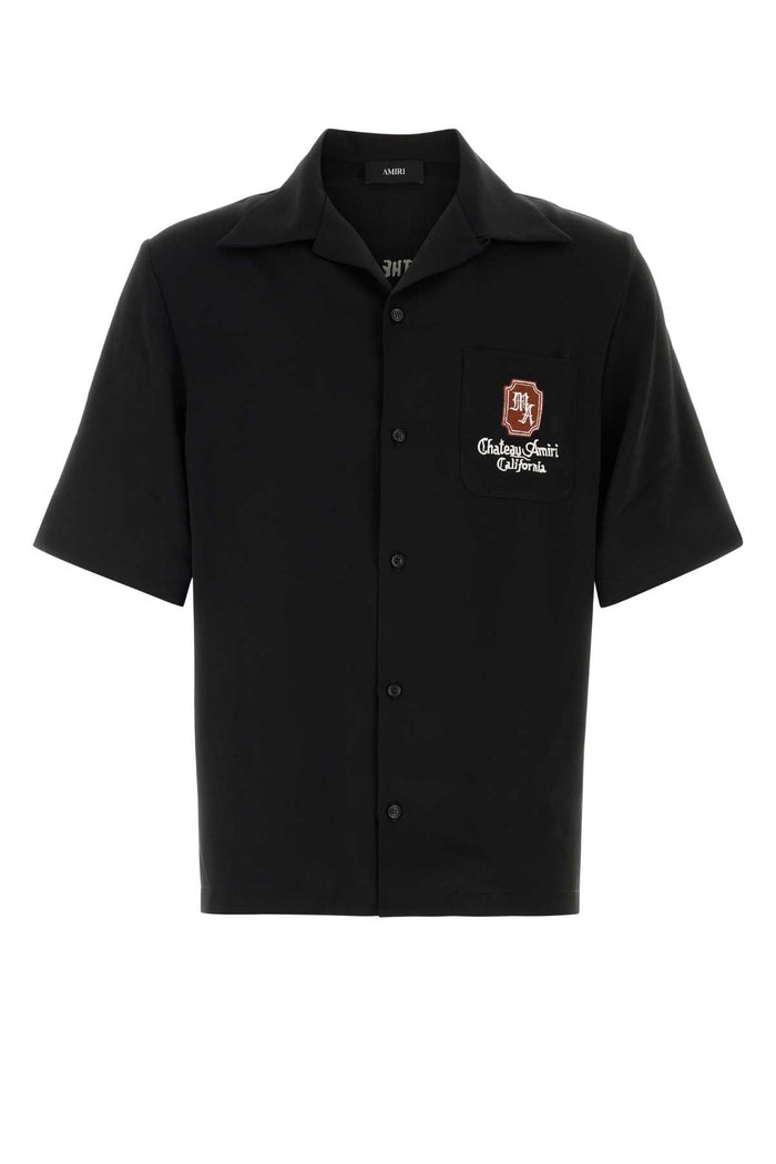 Black Jersey Shirt Exterior: Polyester Camicie