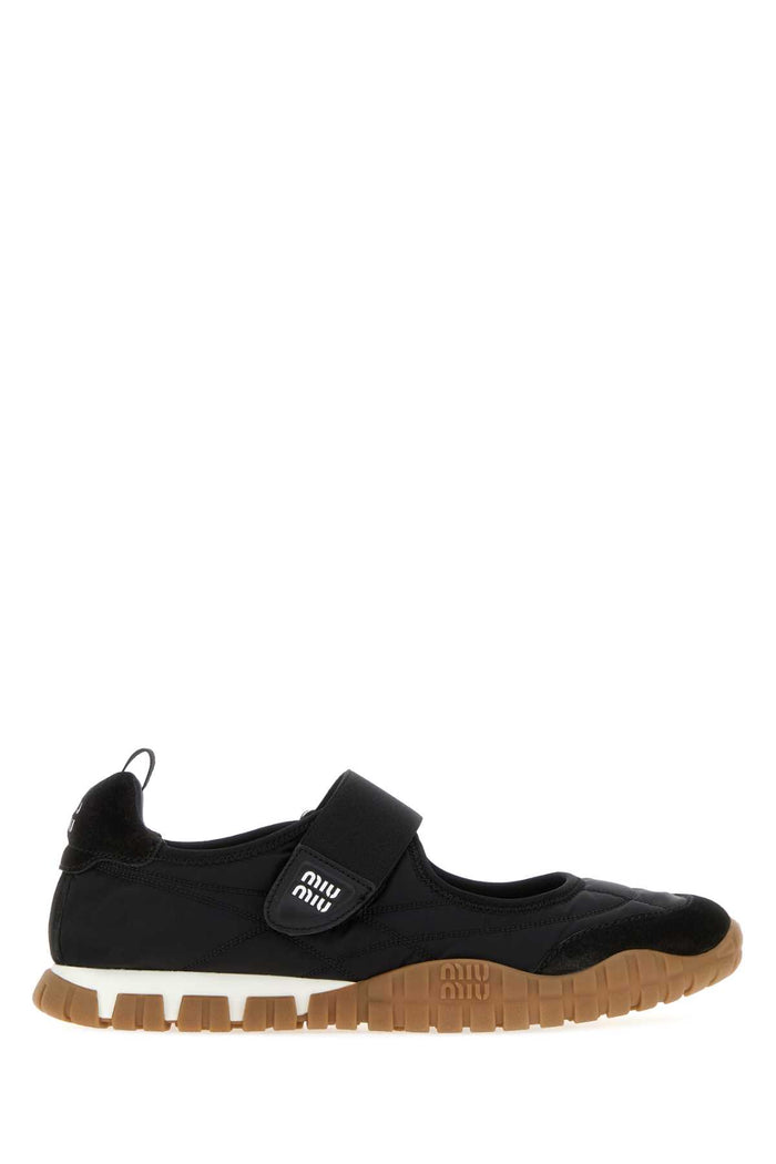 Black Fabric Tyre Ballerinas Nero Sneaker