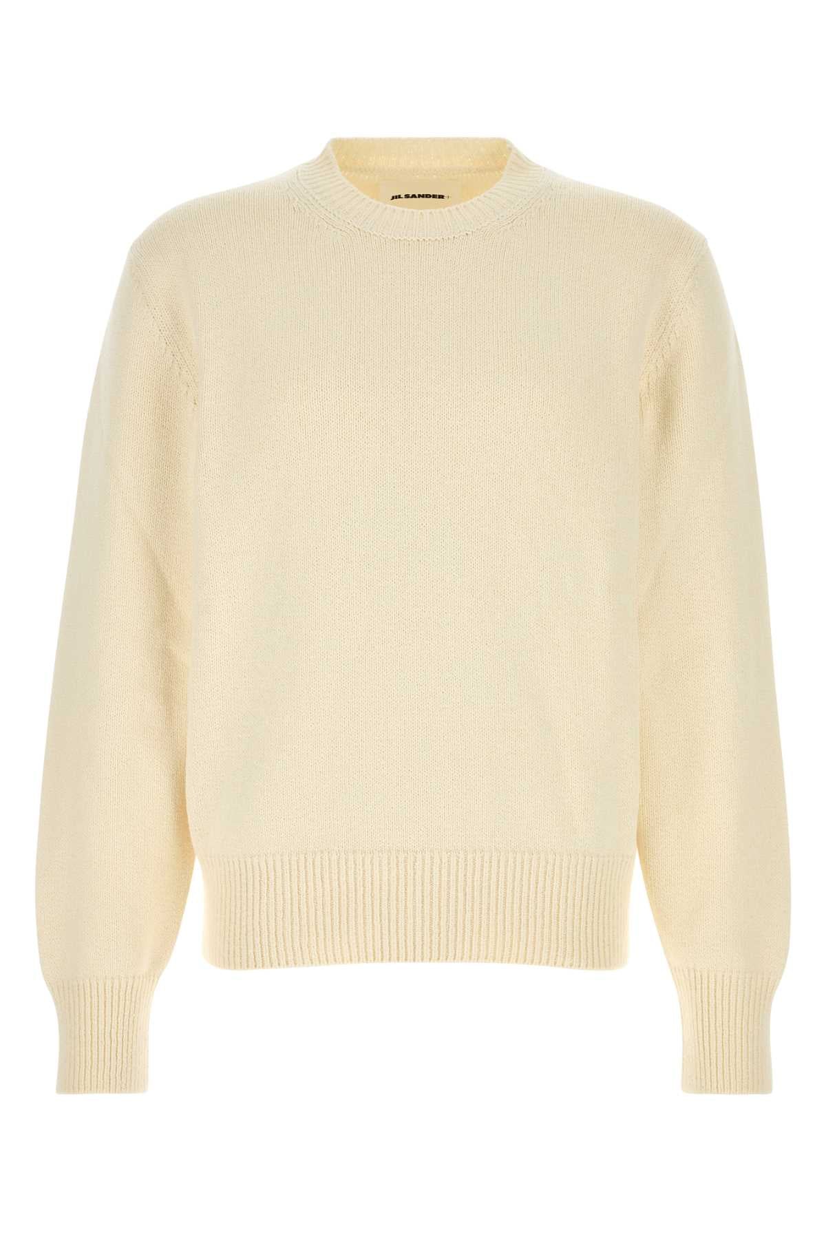 Ivory Cotton Sweater Piuma Cotone Maglie