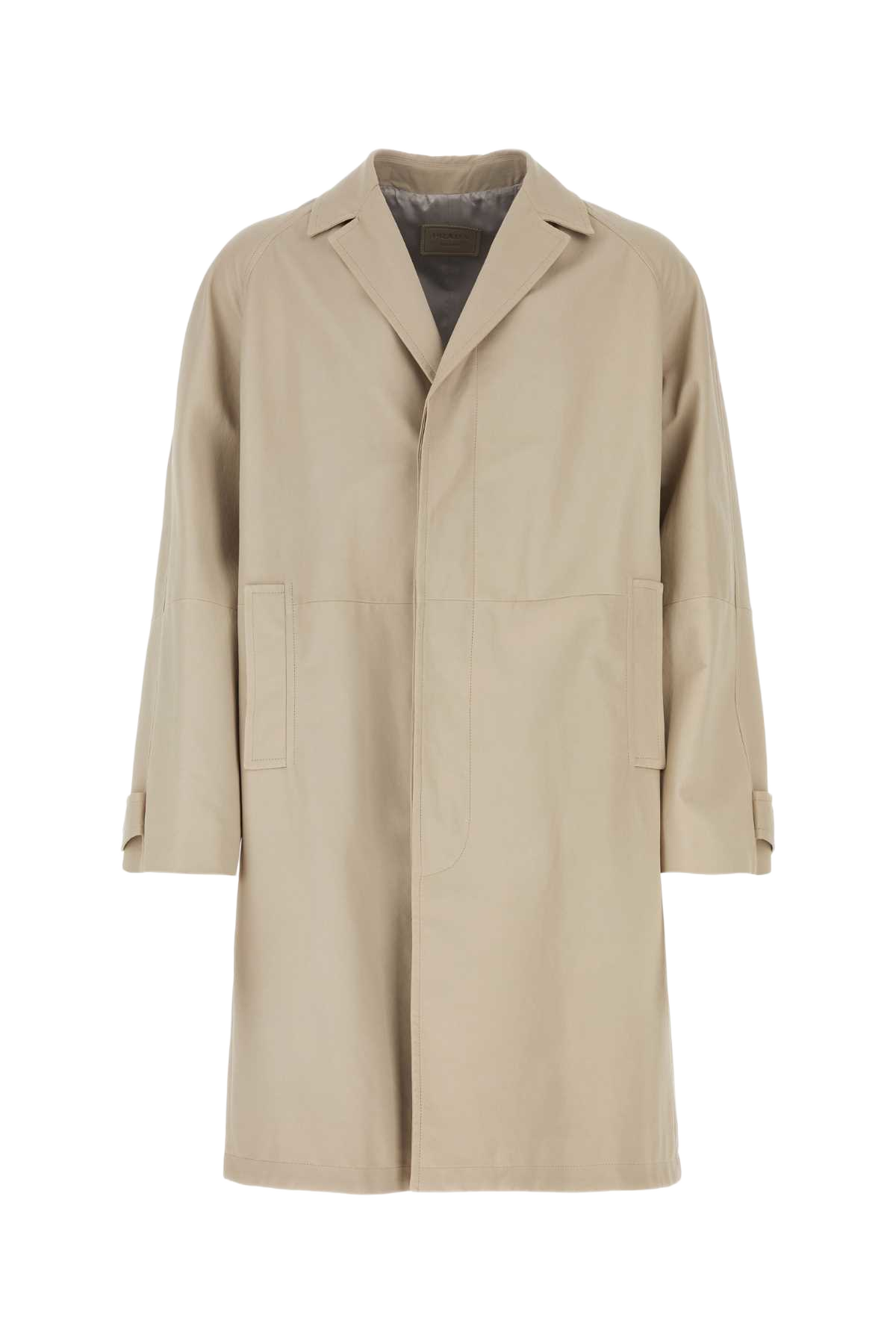 Sand Nappa Leather Coat Talco Agnello Cappotti