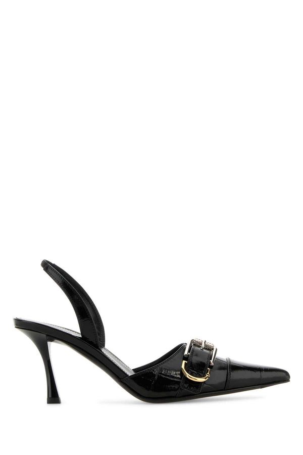 Givenchy Slingback Exterior: 100% Calf; Interior: 100% Leather; Sole: Leather slingback heel in black