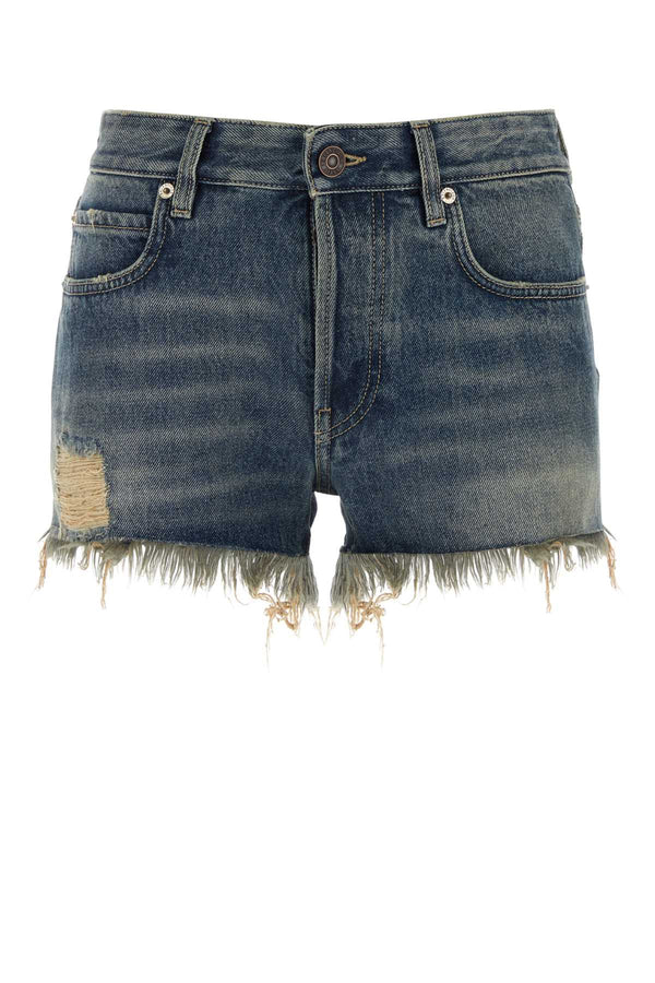 Balenciaga Shorts 100% Cotton denim shorts in blue