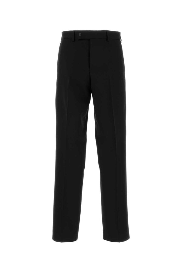 Fendi 100% Virgin wool trousers in black