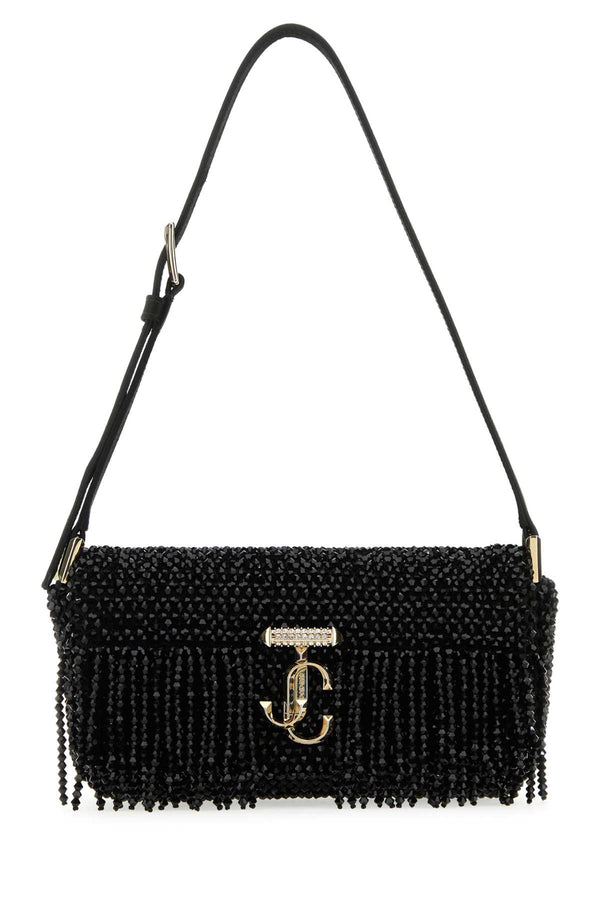 Jimmy Choo Exterior: 100% Fabric shoulder bag in black