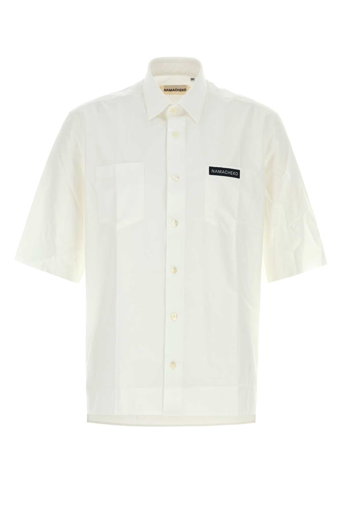 White Poplin Guardia Shirt Exterior: Cotton Camicie