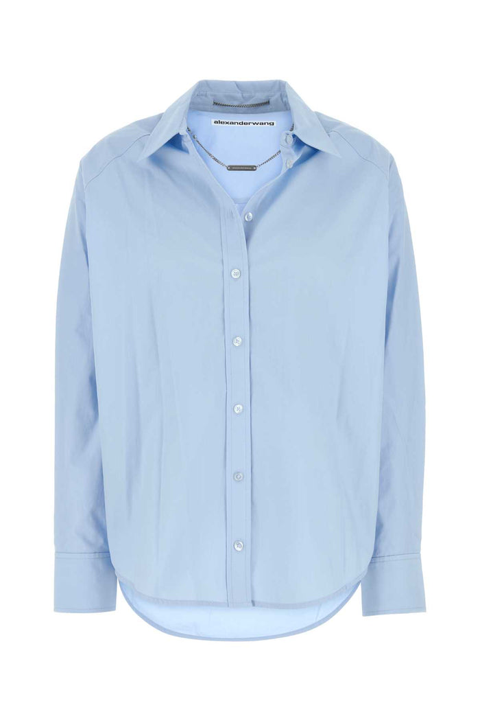 Light Blue Poplin Oversize Shirt Oxfordblue Body/exterieur: Cotton Camicie
