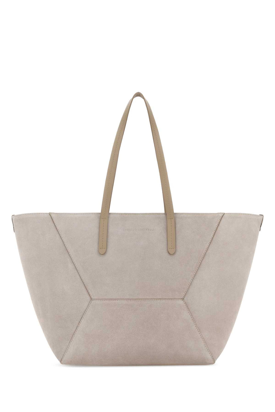 Brunello Cucinelli Exterior: 100% Suede tote bag in beige