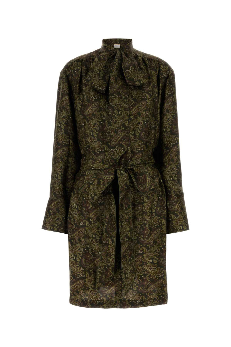 Saint Laurent 100% Silk dress in green