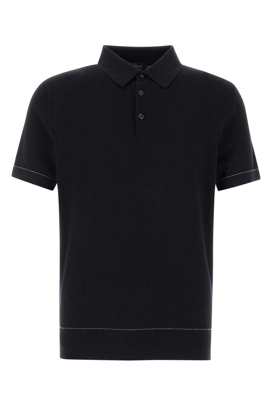 Brioni 100% Cotton polo shirt in black