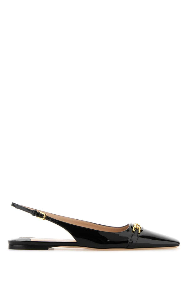 Tom Ford Exterior: 100% Leather slingback flat in black