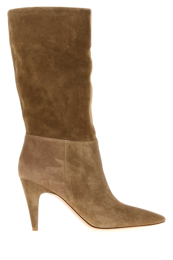 Gianvito Rossi Caml Exterior: 100% Suede heel boot in brown
