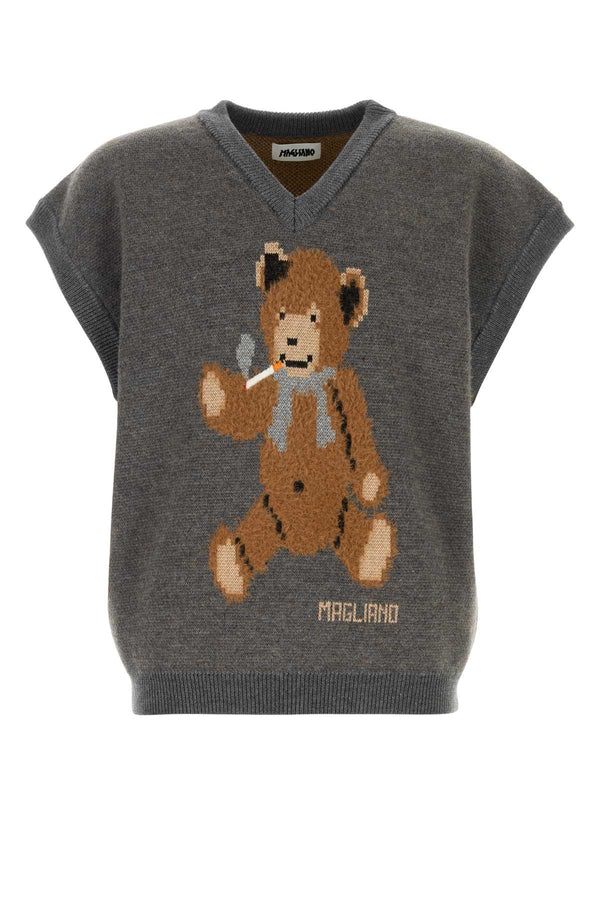 Magliano Teddy 70% Wool vest in gray