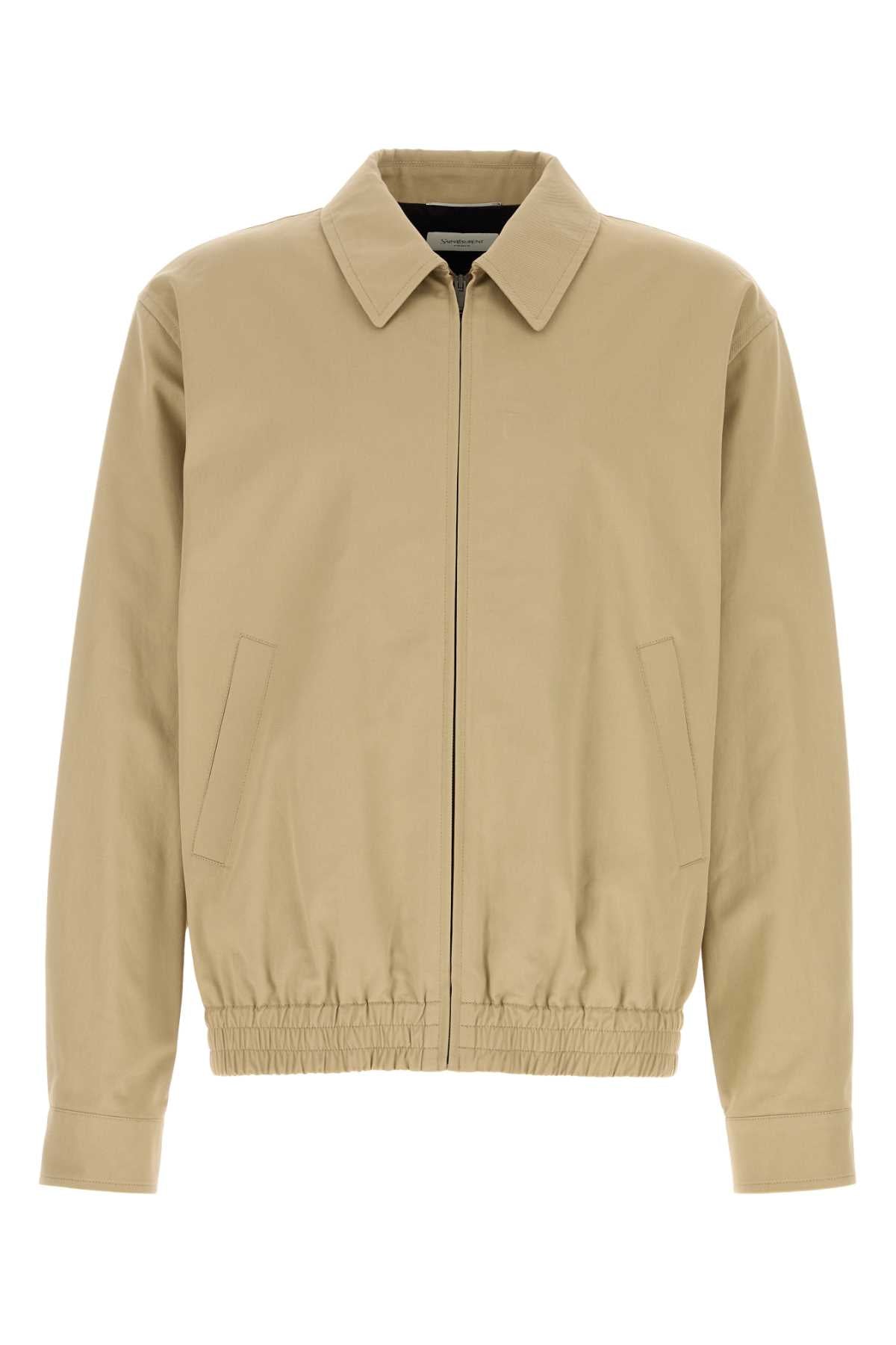 Beige Gabardine Jacket Beigecoquille Giubbini