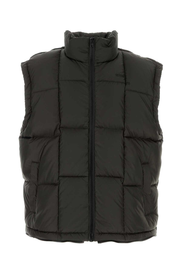 Vetements Puffer Exterior: 100% Polyester; Lining: 100% Polyester; Padding: 90% Down puffer vest in black