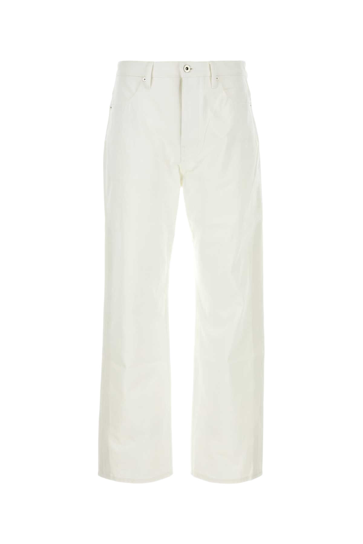 White Denim Jeans 102 Exterior: Cotton