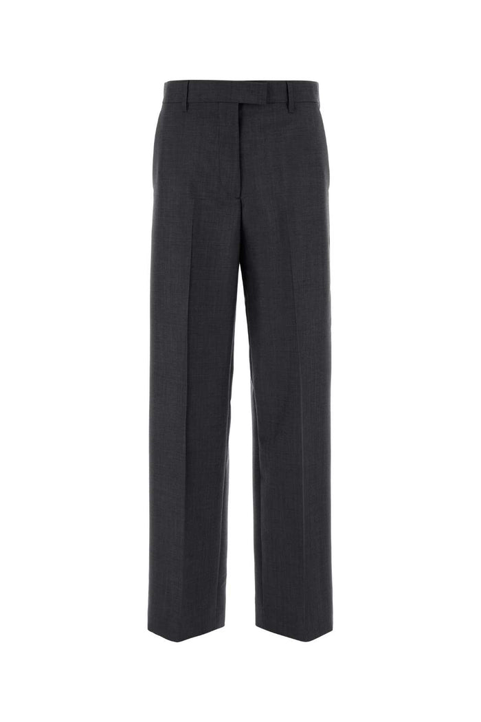 Antracite Exterior: Mohair Virgin Wool Pantaloni