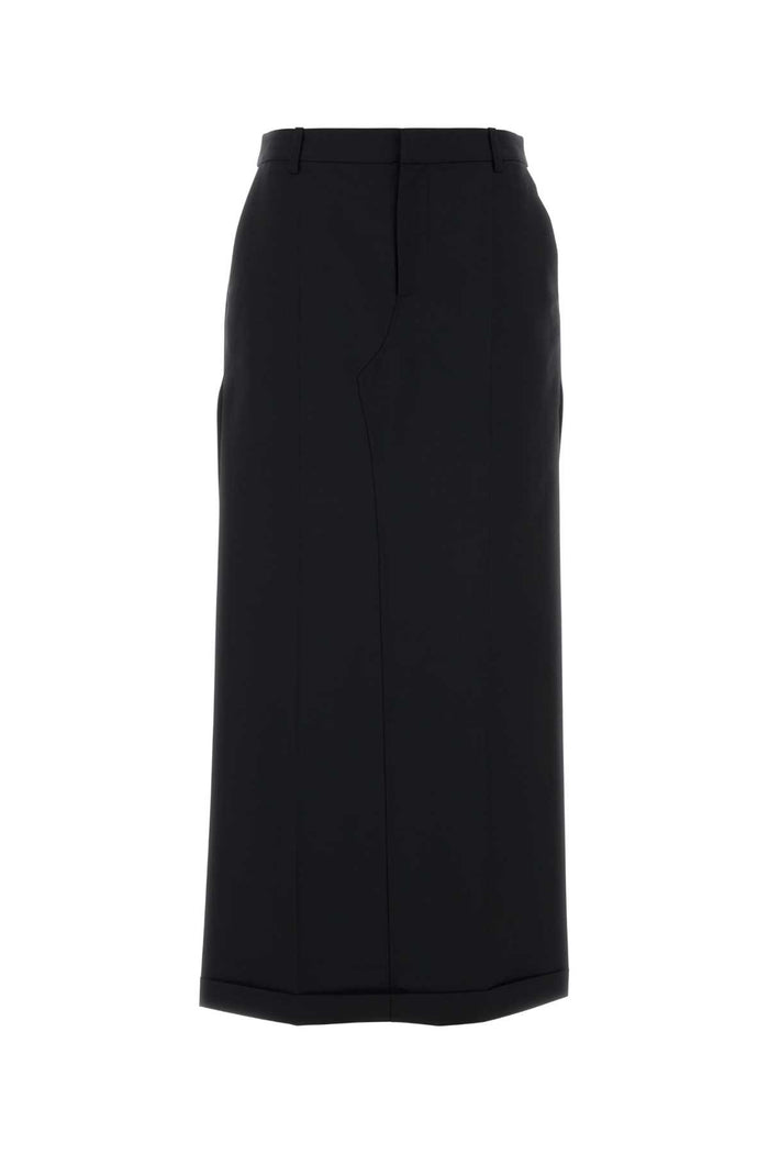 Black Wool Blend Pant-Skirt Gonne