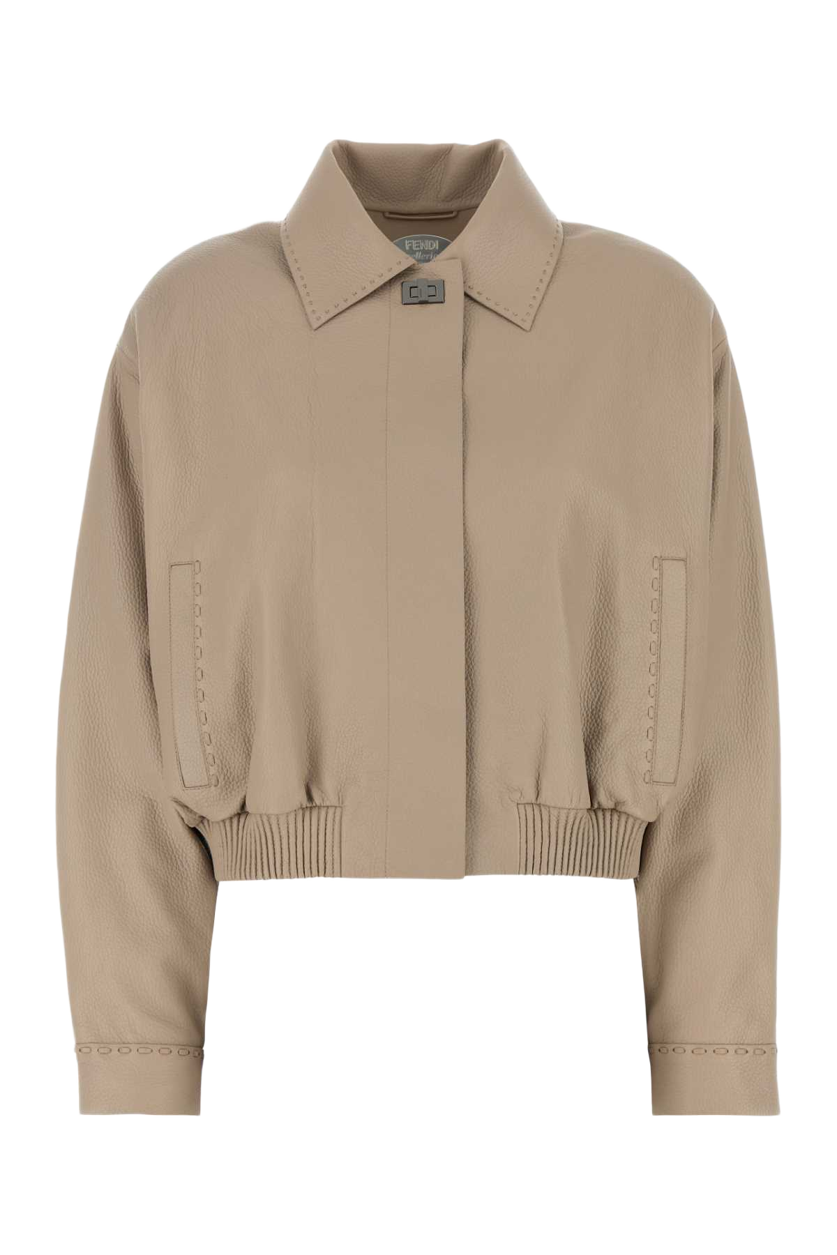 Cappuccino Leather Jacket Tortora Giacche In Pelle