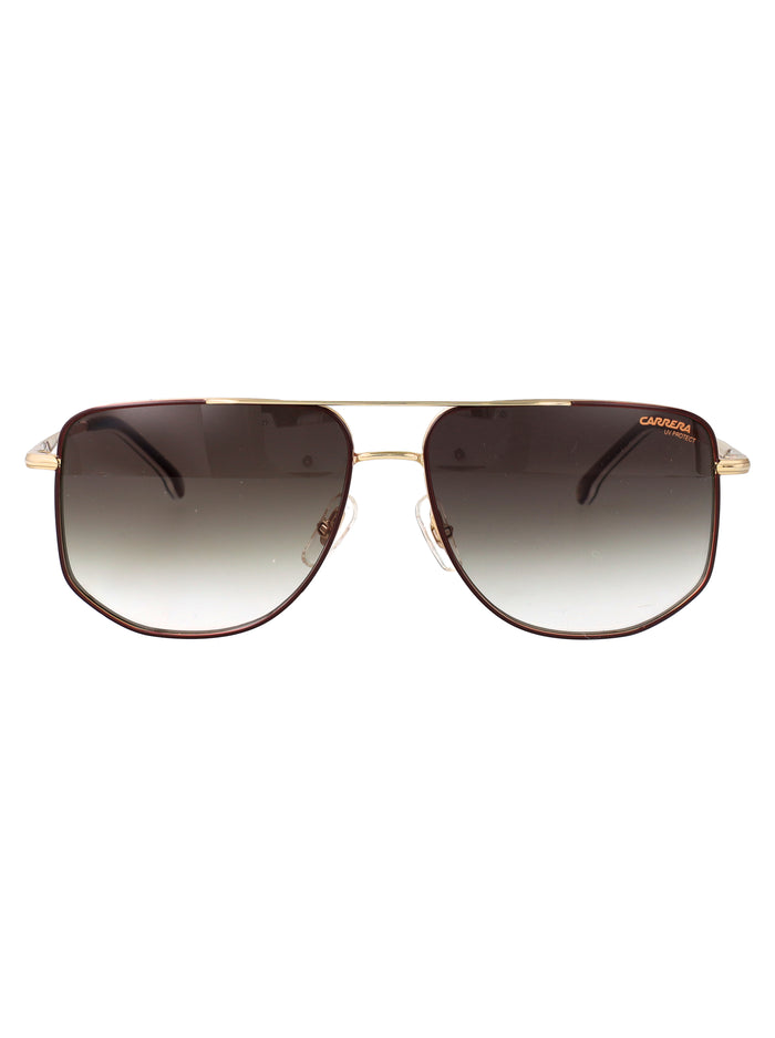 Carrera 355-S Noa Gold Burgundy Stainless Steel Sunglasses