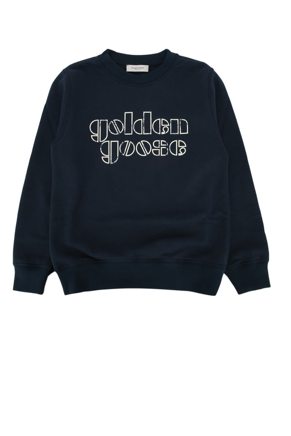 Golden Goose Deluxe Brand Crew Cotton sweatshirt in navy