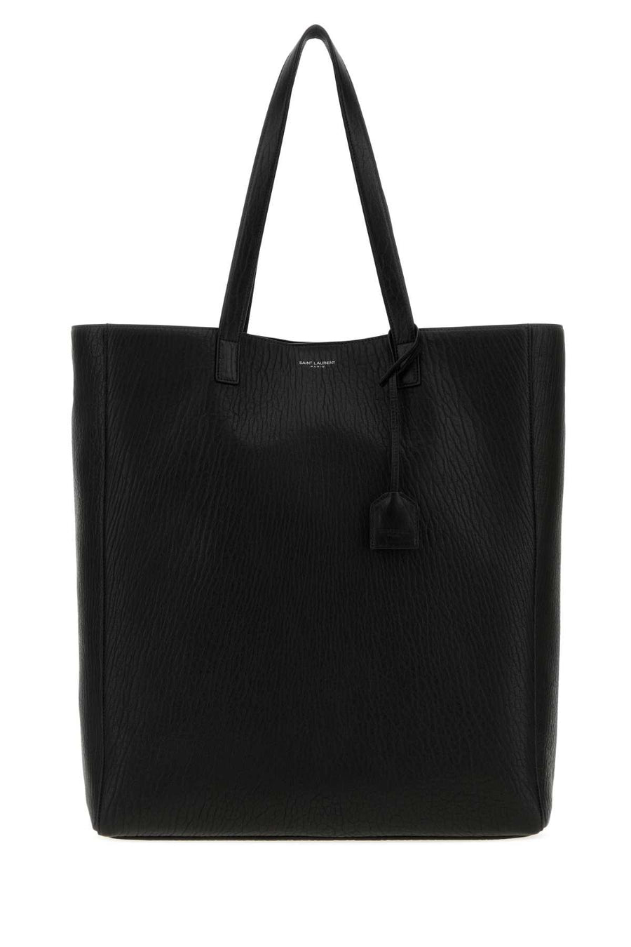Saint Laurent Exterior: 100% Calf; Lining: 100% Suede; Finishing: Silver metal tote bag in black