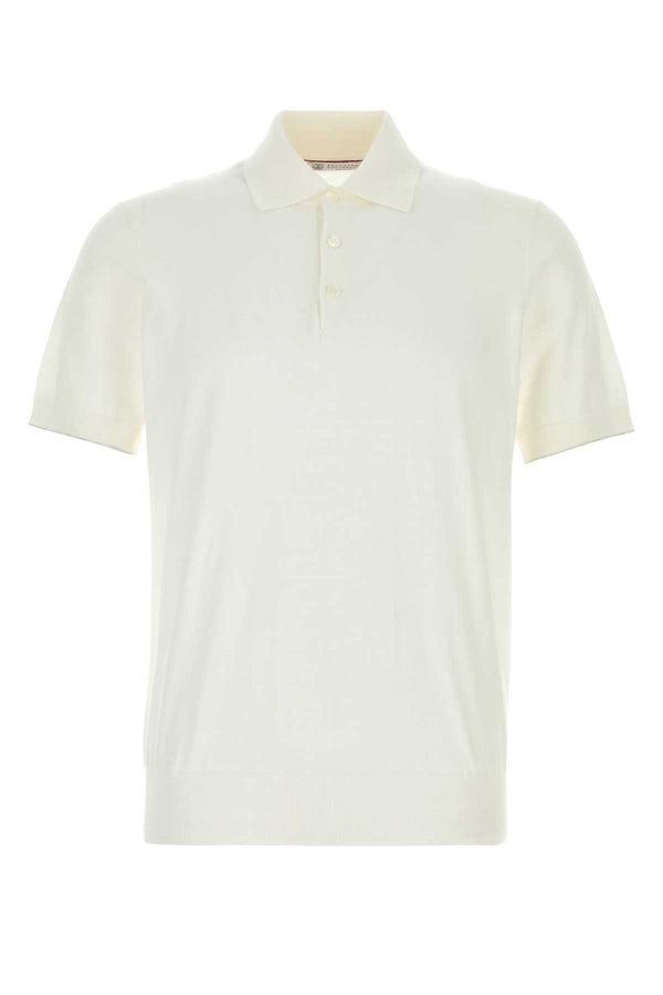 Brunello Cucinelli 100% Cotton polo in white
