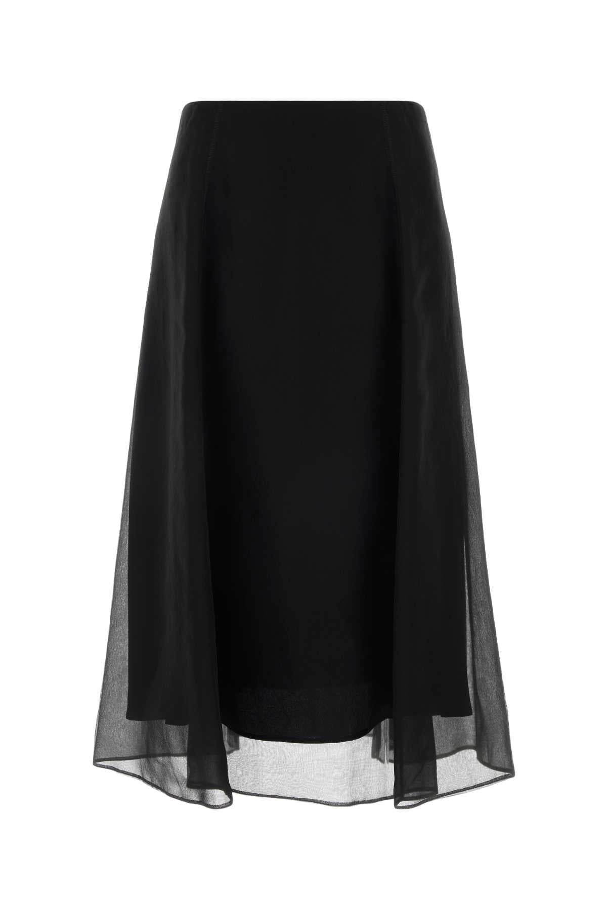 Black Silk Skirt C101 Gonne