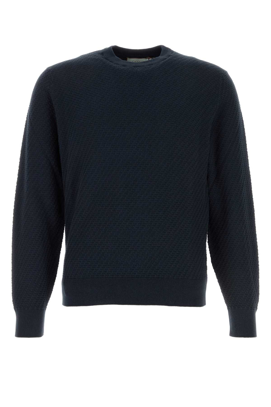 Canali Lunga 80% Cotton sweater in navy