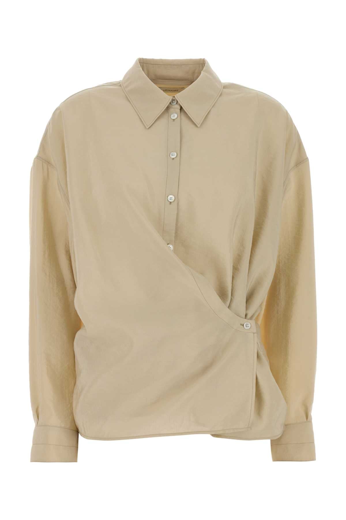 Beige Silk Blend Shirt Oatmilk Exterior: Nylon Camicie