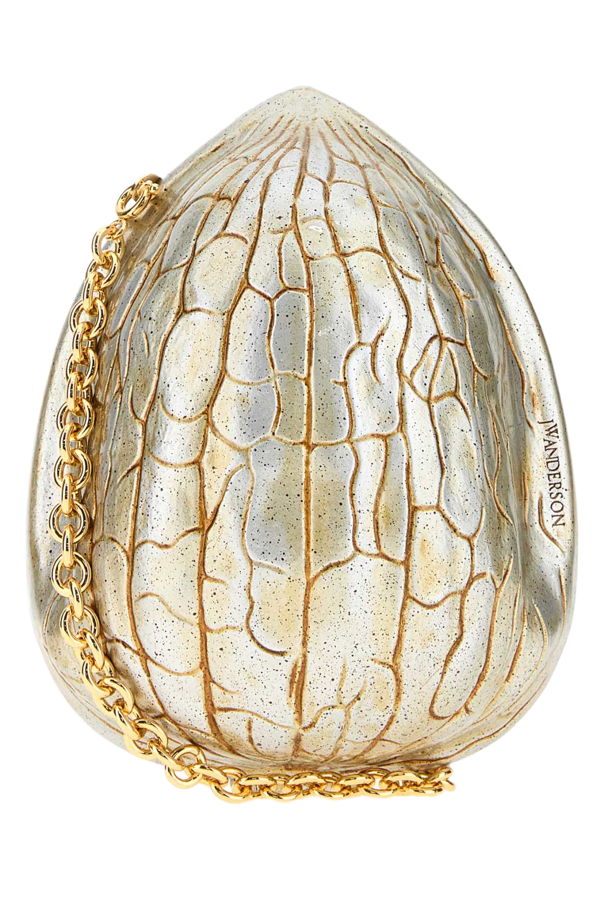 Two-Tone Resin Walnut Clutch Agedgold