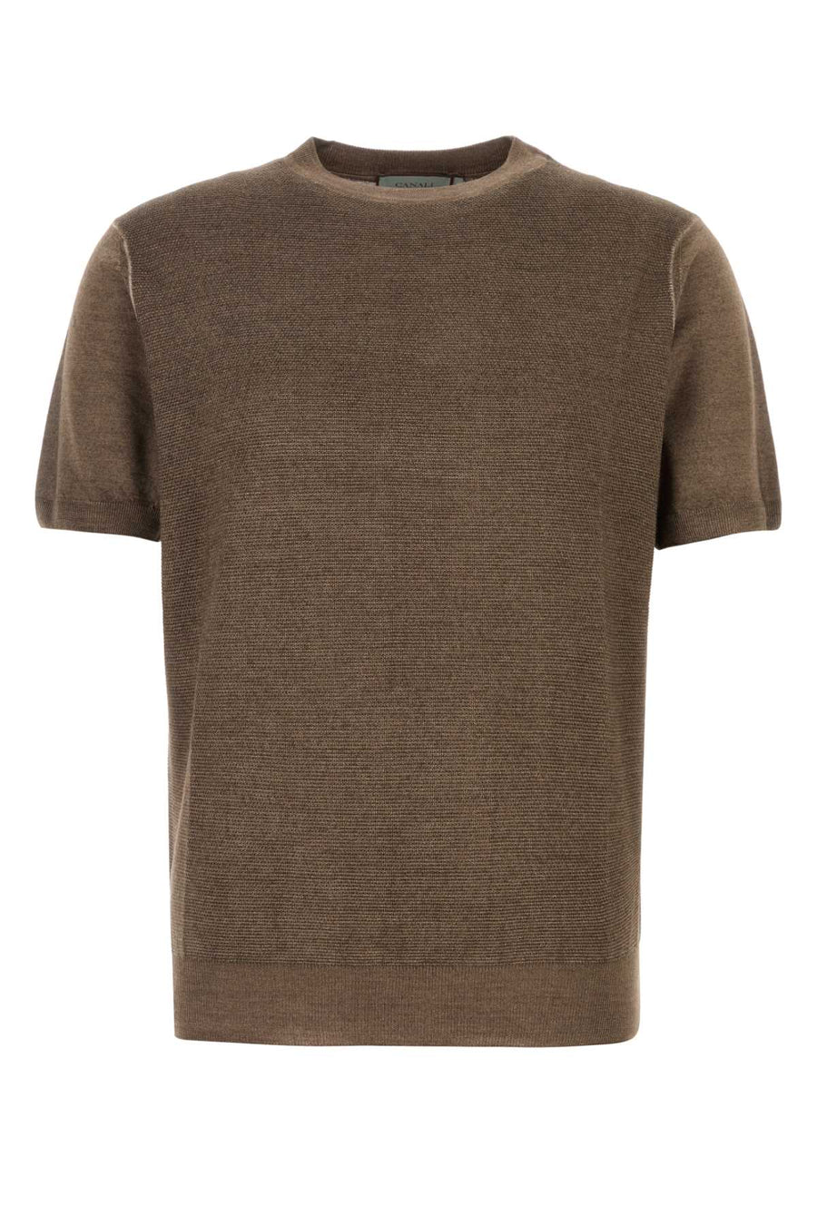 Canali Shirt 70% Wool 30% Silk t-shirt in brown