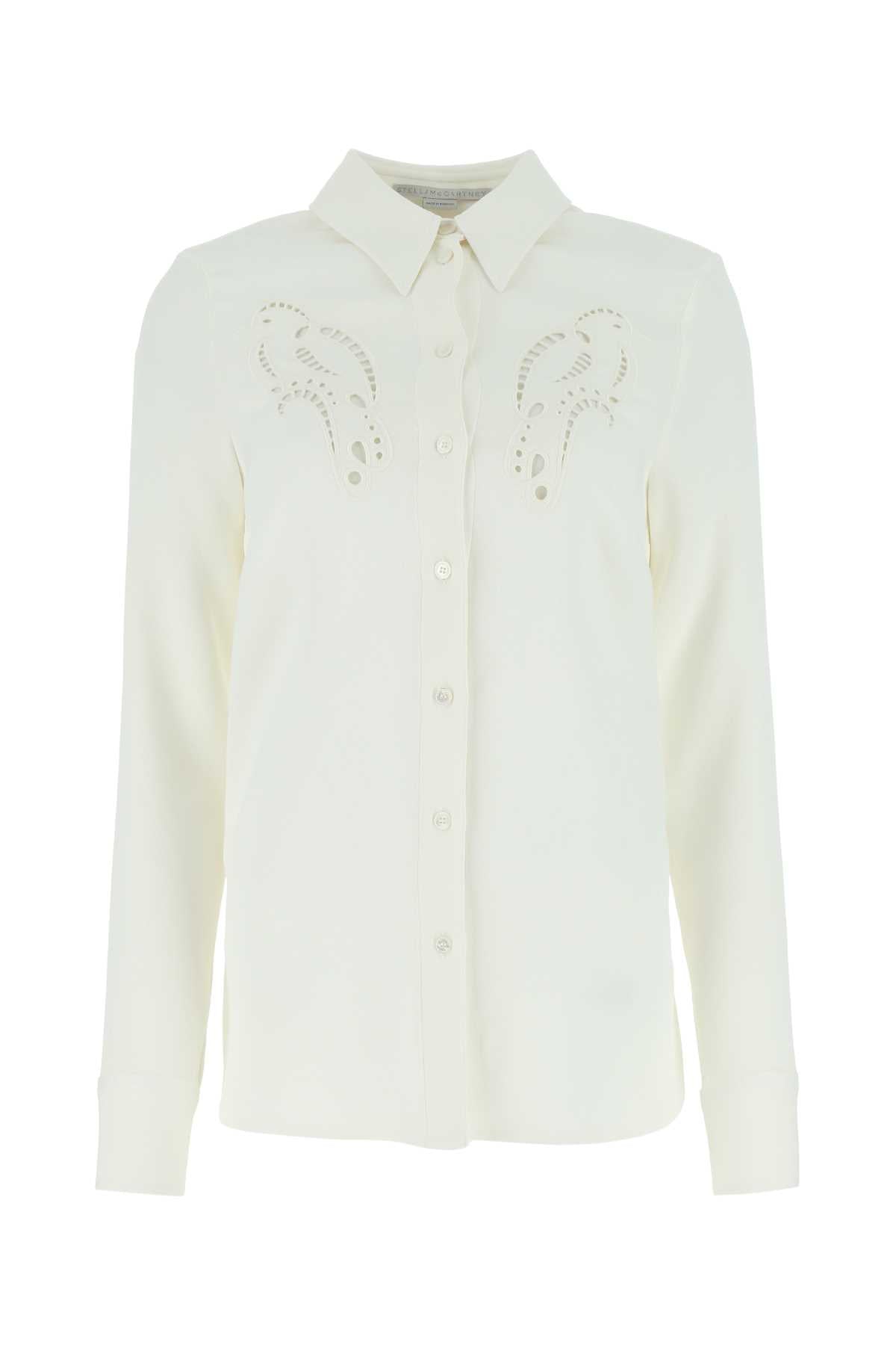 Ivory Stretch Viscose Shirt 9200 Exterior: Elastane Camicie