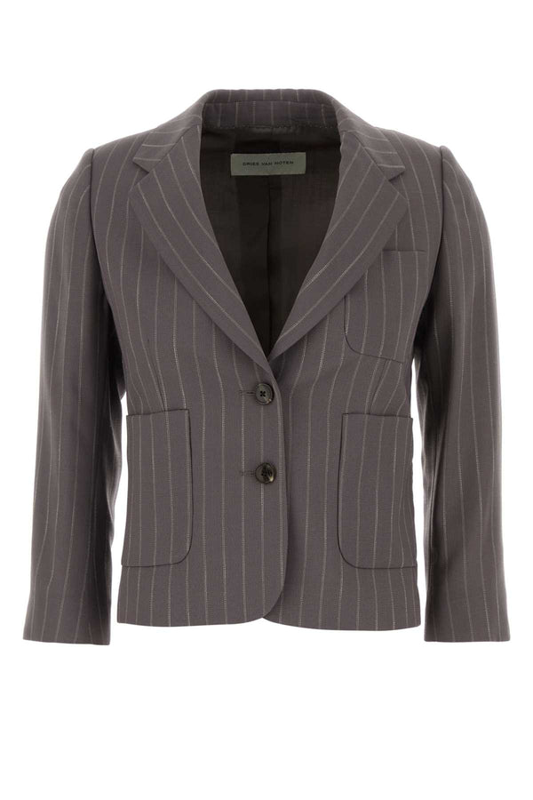 Dries Van Noten Exterior: 99% Wool blazer in purple
