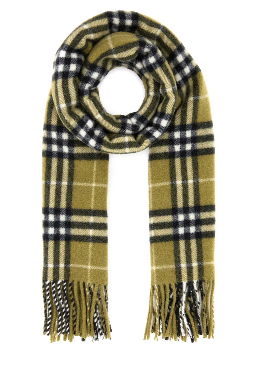 Burberry Chck 100% Cashmere scarf in yellow