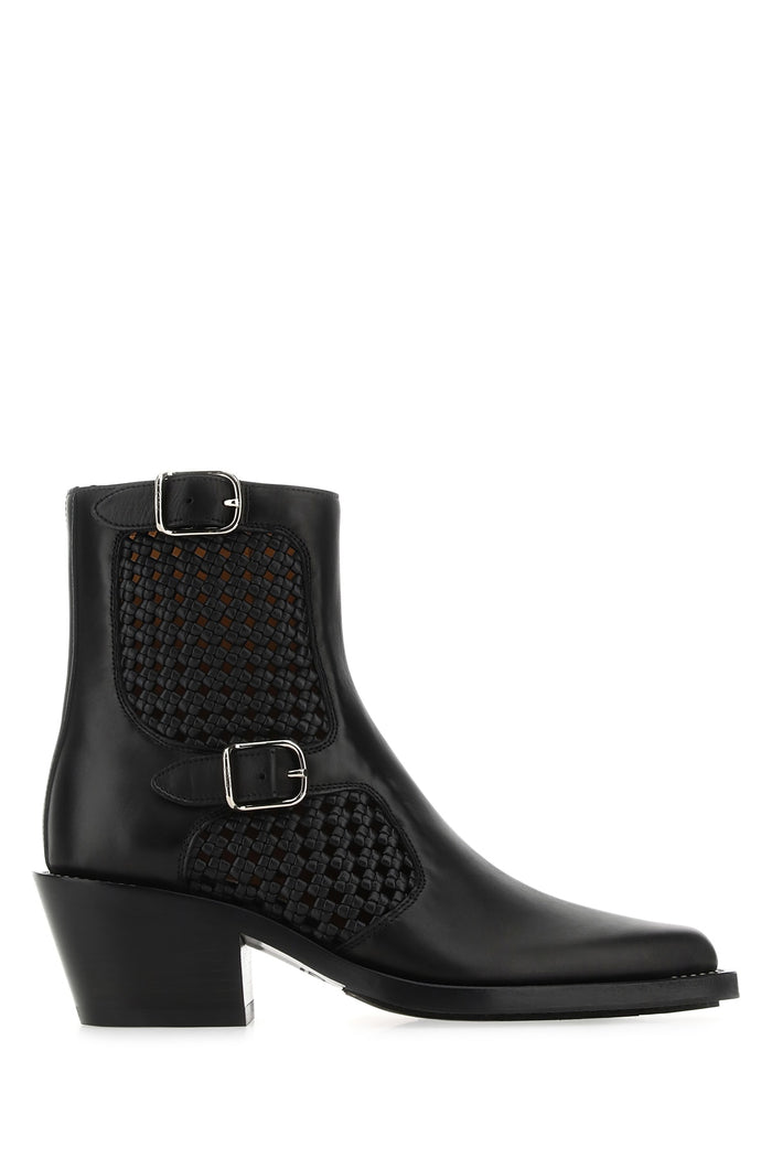 001 Leather Stivali