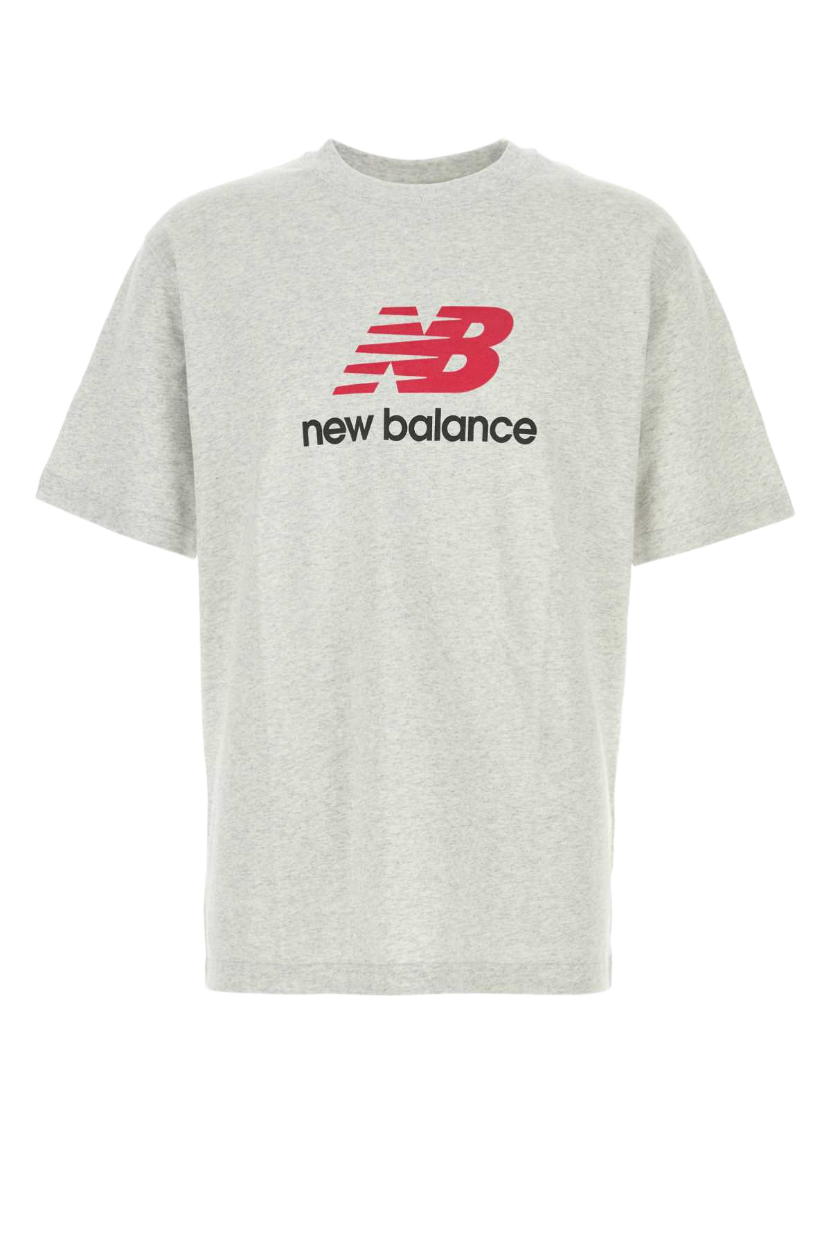 Melange Grey Cotton T-Shirt Ashheather Exterior