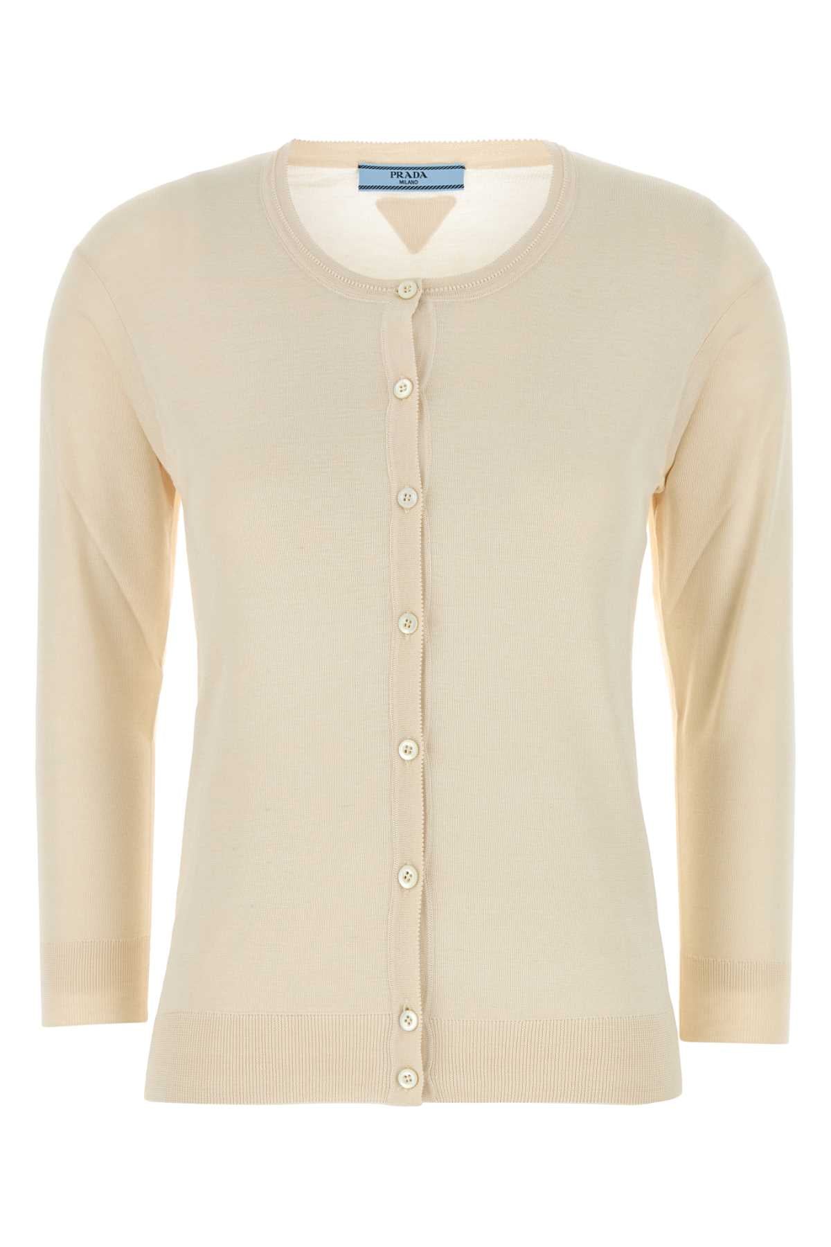 Sand Silk Blend Cardigan Naturale Cose-trochusniloticus Maglieria