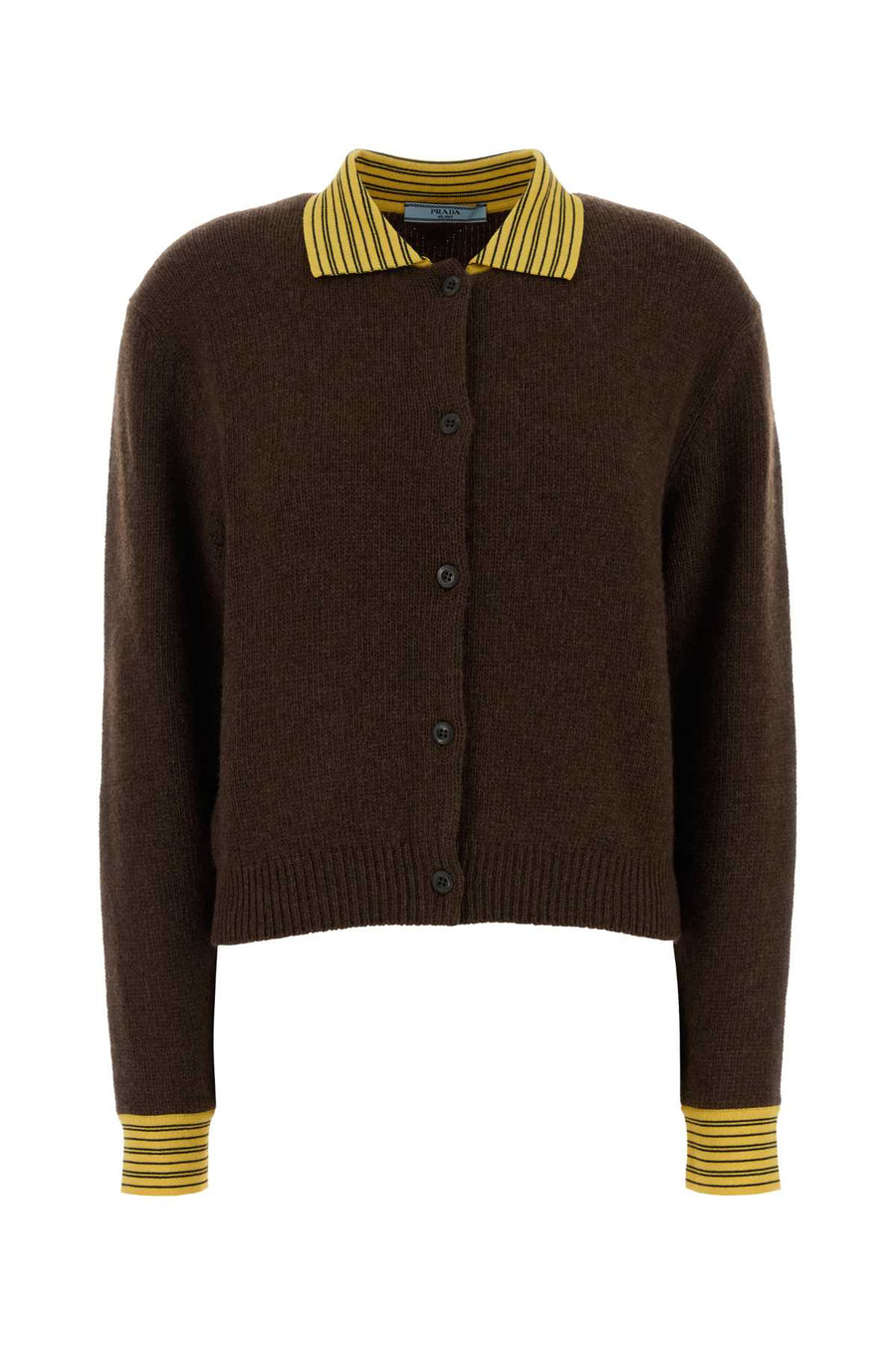 Prada 86% Cashmere 12% Cotton 2% Nylon cardigan in brown