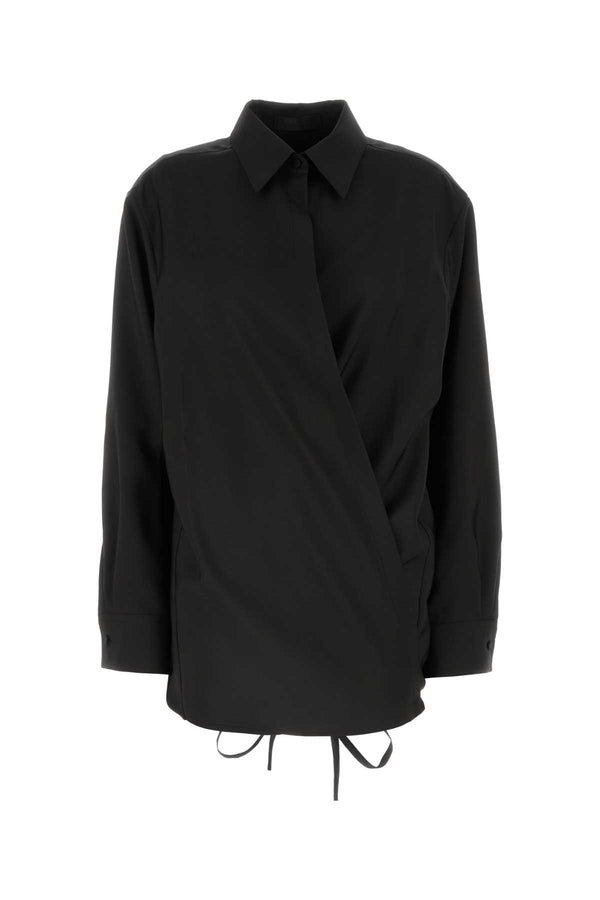 Valentino Garavani Solid 43% Wool shirt in black