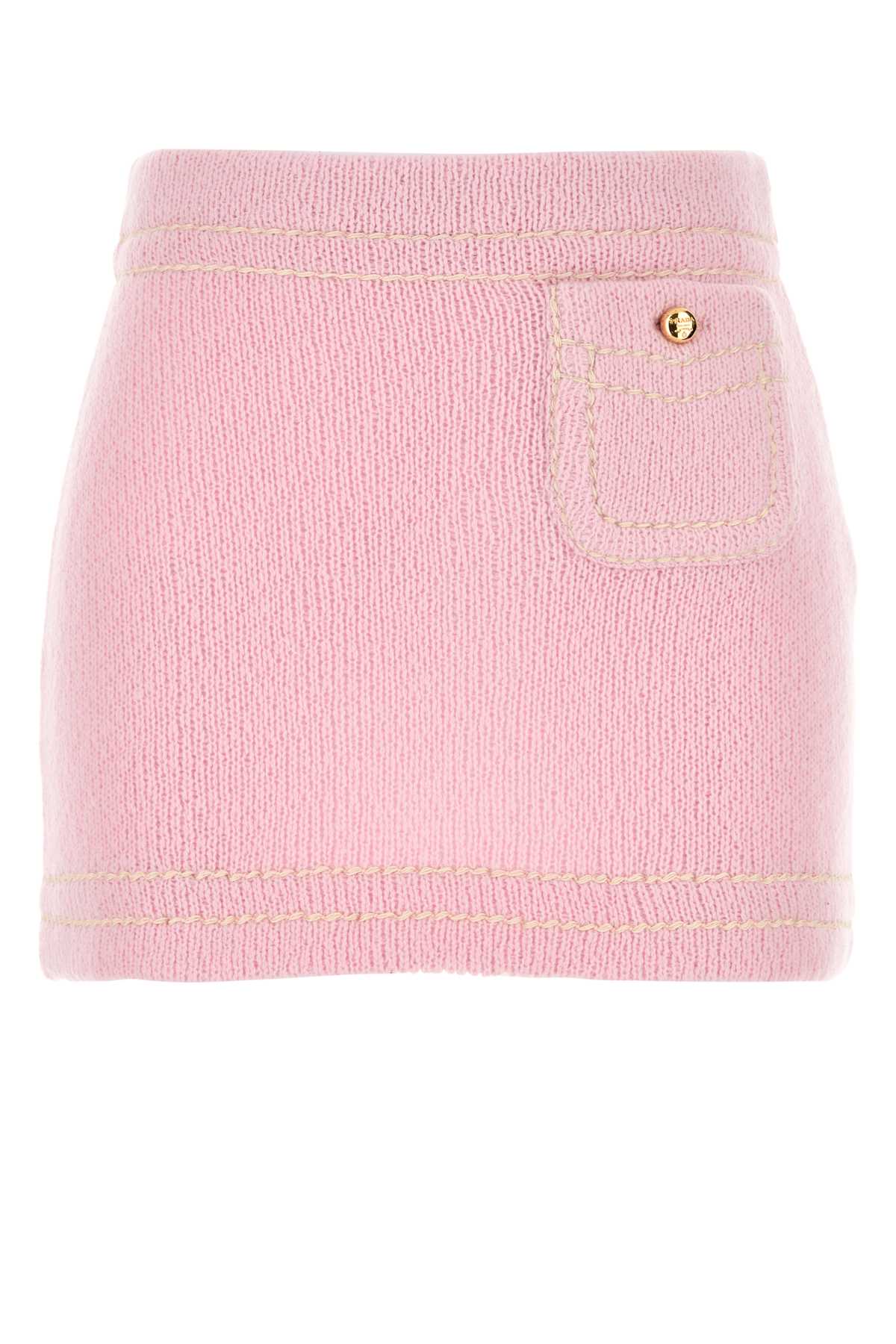 Pink Cashmere Mini Skirt Rosa Exterior: Gonne